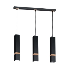 Lampa wisząca VIDAR czarna 3 x GU10 EKO-LIGHT