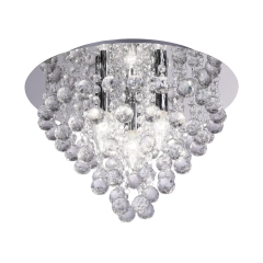 Lampa sufitowa LONDON CRYSTAL srebrna E14 REALITY