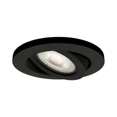Oprawa stropowa oczko LAGOS ruchoma IP65 śr. 9.3 cm czarna GU10 LIGHT PRESTIGE