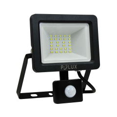 Naświetlacz COB z czujnikiem ruchu IP65 czarny aluminium LED POLUX