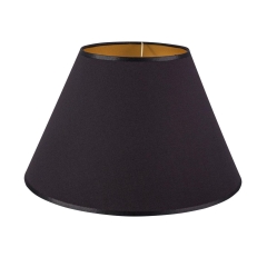 Abażur STOŻEK 40 x 22 cm tkanina czarno-złoty E27