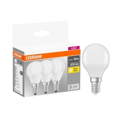 Żarówka LED 3 szt. E14 5.5 W = 40 W 470 lm Ciepła OSRAM