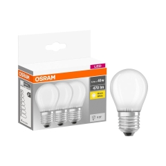 Żarówka LED 3 szt. E27 4 W = 40 W 470 lm Ciepła OSRAM