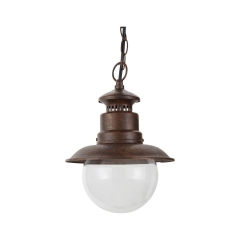 Lampa ogrodowa wisząca RUST MARINA IP44 patyna E27 INSPIRE