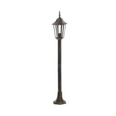 Lampa ogrodowa stojąca LIGURIA IP44 stare złoto E27 POLUX