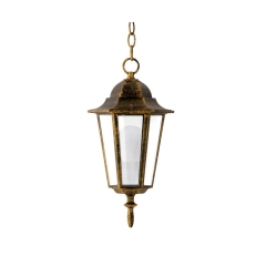 Lampa ogrodowa wisząca LIGURIA IP44 stare złoto E27 POLUX