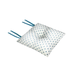 Poduszka na krzesło SILLA KROPKI biało-turkusowa 40 x 40 x 8 cm