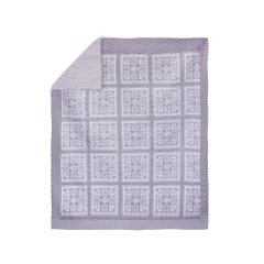 Narzuta dwustronna PLATINUM srebrna 220 x 240 cm