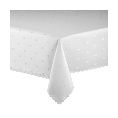 Obrus na stół DOT 140 x 250 cm biały