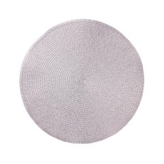 Podkładka na stół GLITTER okrągła śr. 38 cm srebrna