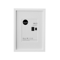 Ramka na zdjęcia Milo 21 x 29.7 cm biała MDF Inspire