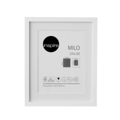 Ramka na zdjęcia Milo 24 x 30 cm biała MDF Inspire