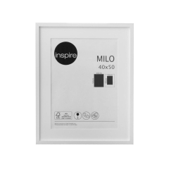Ramka na zdjęcia Milo 40 x 50 cm biała MDF Inspire
