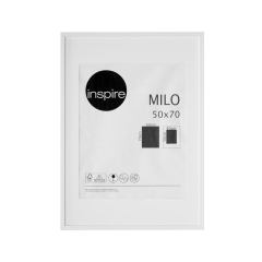 Ramka na zdjęcia Milo 50 x 70 cm biała MDF Inspire