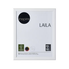 Ramka na zdjęcia Laila 40 x 50 cm biała MDF Inspire