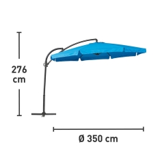 Parasol Cocoa niebieski śr.350cm