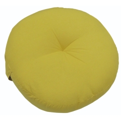 Poduszka siedzisko okrągła żółta 40x40x10cm