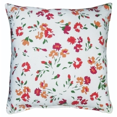 Poduszka dekoracyjna kwiatki czerwone 40x40 cm