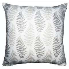 Poduszka dekoracyjna liście szary 40x40 cm