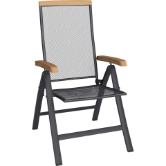 Fotel Amarillo stal/ eukaliptus