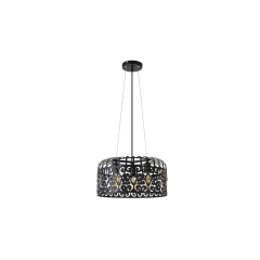 Rabalux Lampa wisząca ALESSANDRA czarny mat 3x60W E27