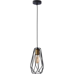 TK Lighting Lampa sufitowa LUGO czarna 1x60W E27