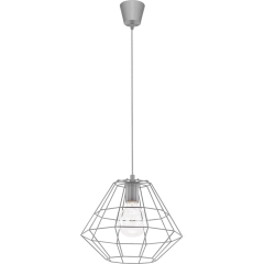 TK Lighting Lampa sufitowa DIAMOND śr. 30 cm szara 1x60W E27