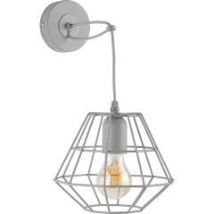TK Lighting Kinkiet DIAMOND śr. 20 cm szary 1x60W E27