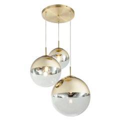 Globo Lampa wisząca VARUS kule złote szkło 3x40W E27