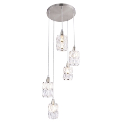 Lampa wisząca WOLLI chromowana 5x40W E14