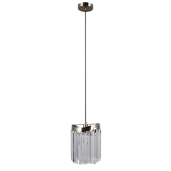 Italux Żyrandol SABRIGA antyczny brąz śr. 18 cm 1x40W E14