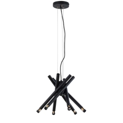 Sigma Lampa wisząca LED LUMEN LASER metal czarna 6 x G9