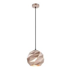 Italux Lampa wisząca PALERMO śr. 21,5 cm złota 1x40W E27