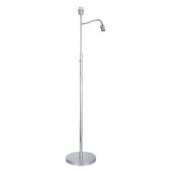 Britop Lampa podłogowa Eros chrom 1x60W E27 z lampką 1xLED 1W