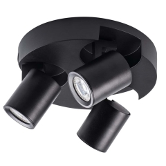 Kanlux Plafon LAURIN czarny 3x35W GU10