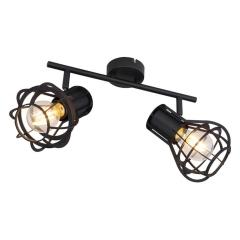 Globo Listwa CLASTRA metal czarny mat 2x40W E27