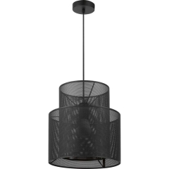 Lampa wisząca metal czarna 1x40W E27