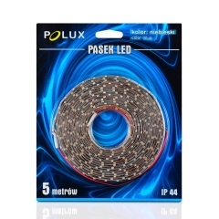 Polux Taśma LED 5 m 12 V IP44 niebieska