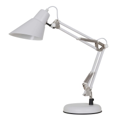 Italux Lampka biurkowa Jason biała 1x40W E27