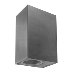 Polux Kinkiet góra/dół BOSTON aluminium kwadrat satyna 2x10W GU10