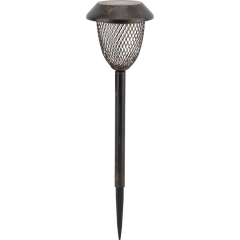 Lampa solarna LED metalowa siatka czarna 44 cm