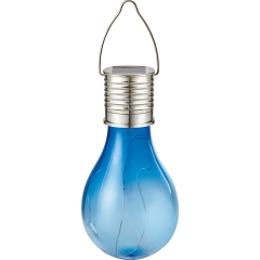 Lampa solarna LED ŻARÓWKA wisząca niebieska
