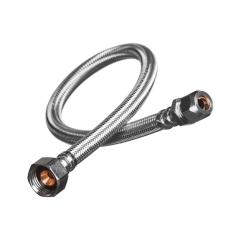 Invena Wężyk w oplocie z GW/GZ z zaciskiem 1/2"Wx3/8"Z 40 cm