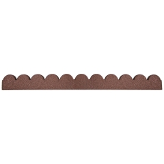 Obrzeże recyklingowe Scalloped terraotta 10x5x120 cm