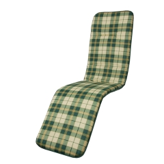 Poduszka relax BASIC zielona krata 170x48x5 cm