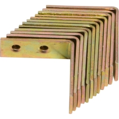 Kątownik meblowy 40 mm x 40 mm x 14 mm ocynkowany na żółto 12 sztuk