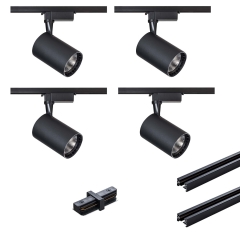 Zestaw systemu szynowego z 4 reflektorami LED czarny 15W 1250 lm 4000K