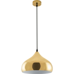 Lampa wisząca metal złota 1x40W E27