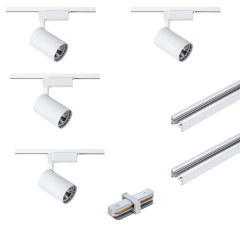 Zestaw systemu szynowego z 4 reflektorami LED biały 5W 420 lm 4000K