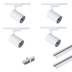 Zestaw systemu szynowego z 4 reflektorami LED biały 15W 1250 lm 4000K